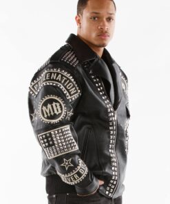 pelle nation black plush leather jacket