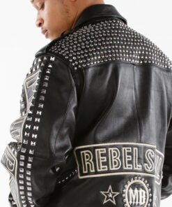 the pelle nation black plush leather jacket