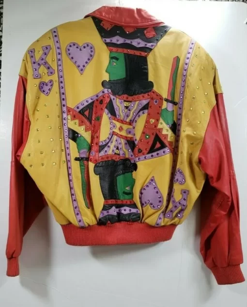 Marc Buchanan Pelle Pelle Joker & King Rhinestone Leather Jacket 2023