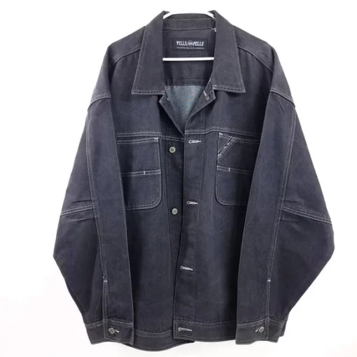 pelle pelle marc buchanan black denim jacket