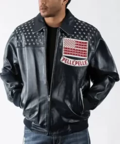 Pelle Pelle American Black Leather Jacket 2023