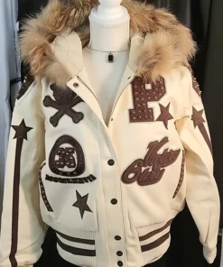 New Pelle Pelle Anniversary Edition Cream Hooded Jacket