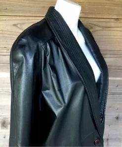 Pelle Milano Ny Oversized Black Single Button Blazer.