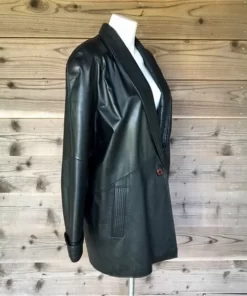 Pelle Milano Ny Oversized Black Single Button Blazer