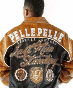 Pelle Pelle Black And Brown Leather Jacket.