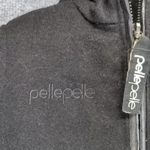 Pelle Pelle Black Full Zip Quilted Hooded Jacket.