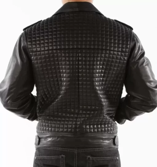 Pelle-Pelle-Black-Houndstooth-Biker-Jacket