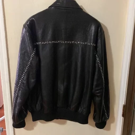 Pelle Pelle Black Leather Bomber Jacket.