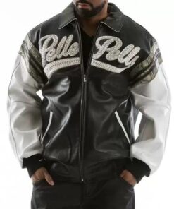 Pelle-Pelle-Black-White-Major-League-Leather-Jacket-2