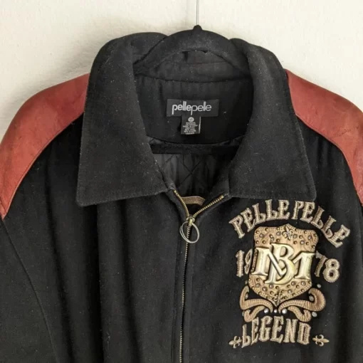 Pelle Pelle Black Wool Jacket.