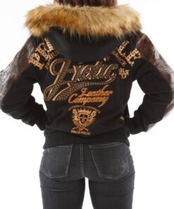 Pelle-Pelle-Brown-Exotic-Fur-Hood-Wool-Jacket-1