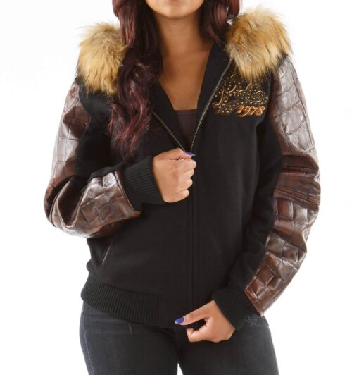 Pelle-Pelle-Brown-Exotic-Fur-Hood-Wool-Jacket-2