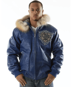 Pelle-Pelle-Crest-Fur-Hood-Blue-Leather-Jacket-1