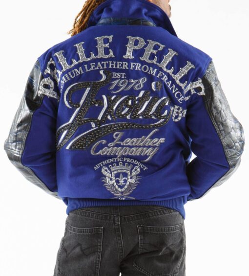 Pelle-Pelle-Exotic-Blue-1978-Wool-Leather-Jacket-1