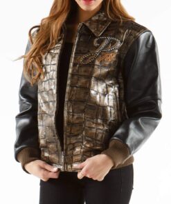 Pelle-Pelle-Exotic-Studded-Brown-Leather-Jacket-2