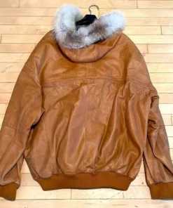 Pelle Pelle Fox Fur Tan Leather Jacket.