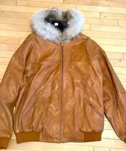 Pelle Pelle Fox Fur Tan Leather Jacket