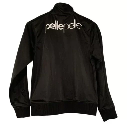 Pelle Pelle Girls Black Full Zip Athletic Track Jacket