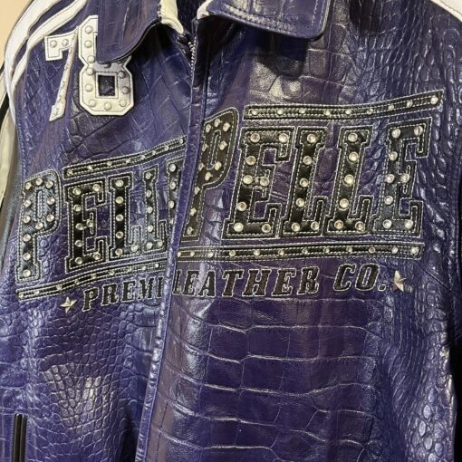 Pelle Pelle Marc Buchanan Blue Rhinestone Studded Jacket