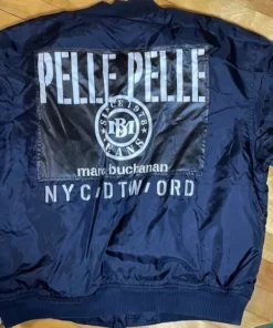 Pelle Pelle Marc Buchanan Silver Vest And Blue Jacket