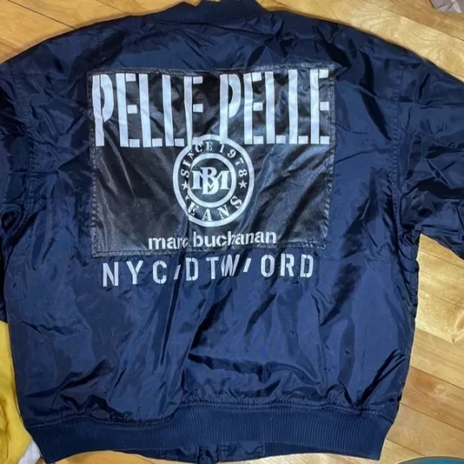 Pelle Pelle Marc Buchanan Silver Vest And Blue Jacket