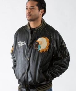 Pelle-Pelle-Mens-Bomber-Black-Indian-Renegades-Jacket