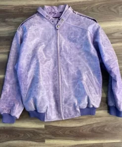 Pelle Pelle Purple Leather Bomber Jacket