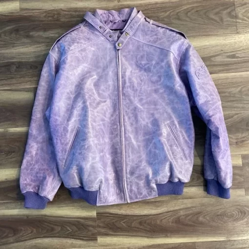 Pelle Pelle Purple Leather Bomber Jacket