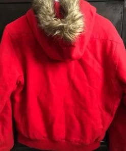 Pelle Pelle Red Hooded Jacket.