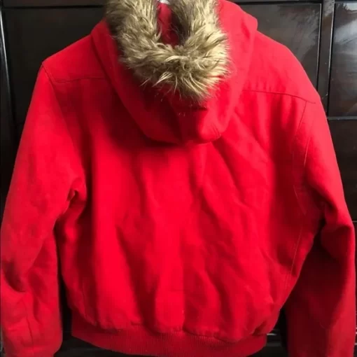 Pelle Pelle Red Hooded Jacket.