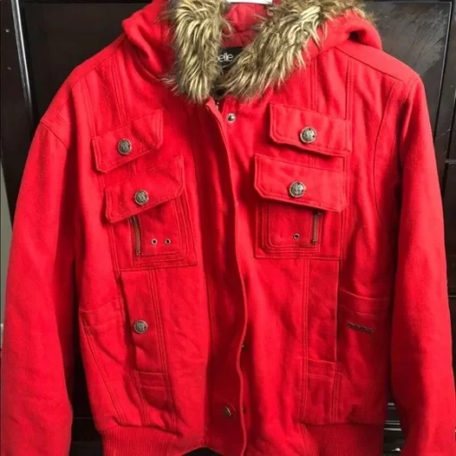 Pelle Pelle Red Hooded Jacket