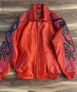 Pelle Pelle Red Leather Bomber Jacket