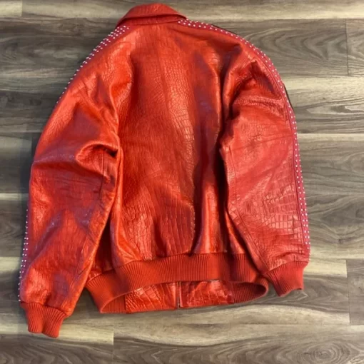 Pelle Pelle Red Leather Bomber Jacket.