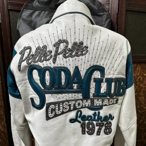 Pelle Pelle Soda Club 1978 White Leather Jacket