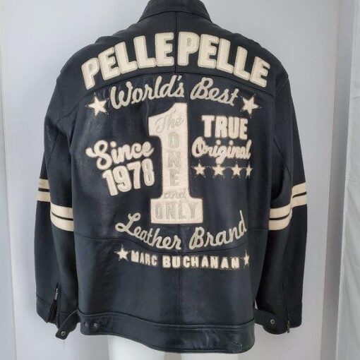 Pelle Pelle Vintage Marc Buchanan Black Leather Jacket.