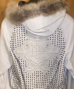 Pelle Pelle White Leather Hooded Jacket