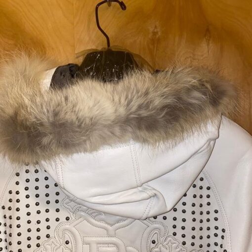 Pelle Pelle White Leather Jacket.