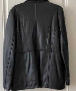 Pelle Pelle Womens Black Leather Blazer.