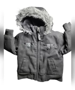 Pelle Pelle Wool Grey Hooded Jacket.