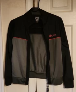 Pelle Track Zip Up Black And Grey Bomber Jacket