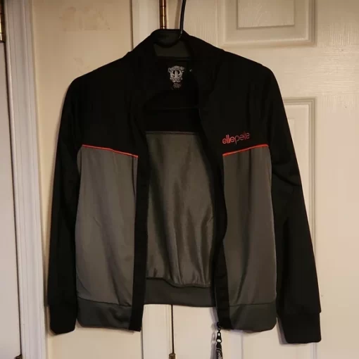 Pelle Track Zip Up Black And Grey Bomber Jacket