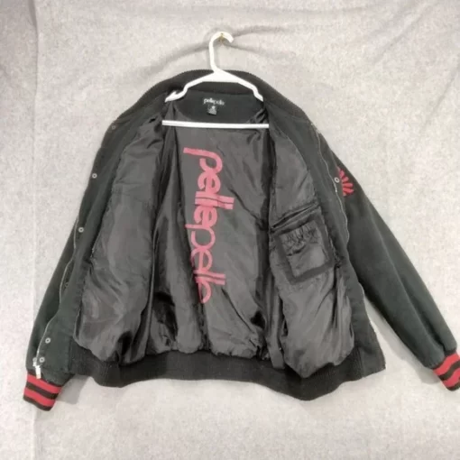 Vintage Pelle Pelle Black & Red Canvas Jacket