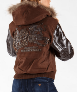 pelle-pelle-brown-hooded-fur-wool-jacket