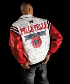 Pelle Pelle White Red Vintage Leather Jacket