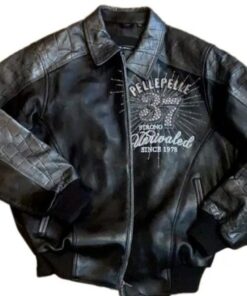 Pelle Pelle Unrivaled Black Leather Bomber Jacket