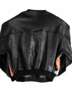 Authentic Pelle Pelle Black Orange Leather Jacket.