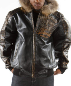 Avant Garde Brown Pelle Pelle Fur Hood Jacket