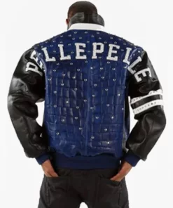 Bold Pelle Pelle Dark Blue Crocodile Leather Jacket.