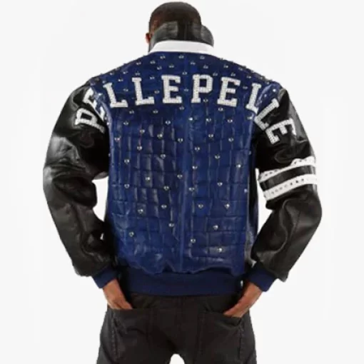 Bold Pelle Pelle Dark Blue Crocodile Leather Jacket.