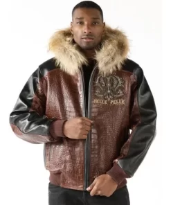 Exclusive Pelle Pelle Men Fearless Brown Jacket.